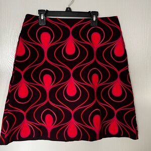 Boden Retro Swirl Embroidered Skirt 8R